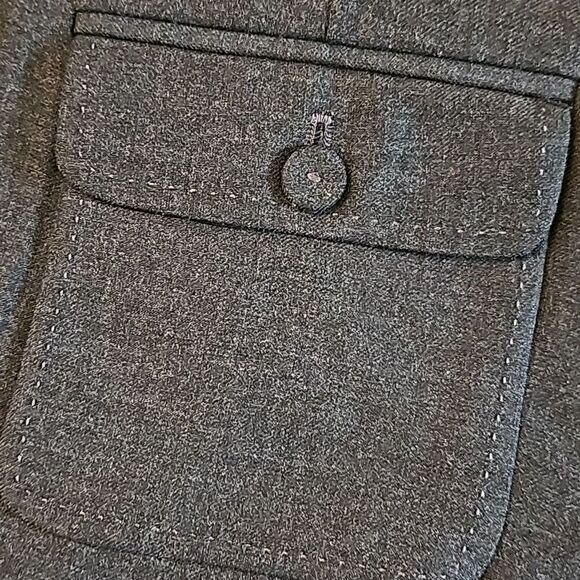 Ann Taylor Gray Virgin Wool Blend Dress Pants Womens 2 Flat Front Trousers - Picture 9 of 13